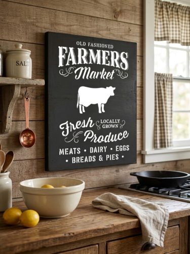 2295 Old fashioned farmers market - fekete