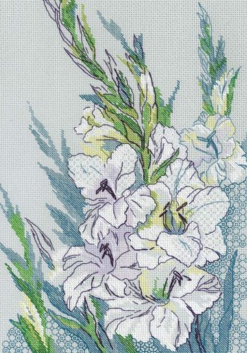 2297 Fehér kardvirágok 21x30 cm