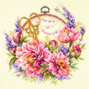 ci-100-124  Peonies for Needlewoman 25x25 cm