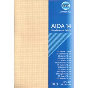 rto-a14-740 Aida 14 count - Beige 39x45 cm