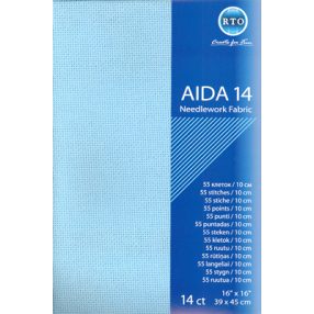 rto-a14-503 Aida 14 count - Blue 39x45 cm