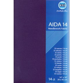 rto-a14-589 Aida 14 count - Dark Blue 39x45 cm