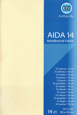 rto-a14-264 Aida 14 count - Ekrü 39x45 cm