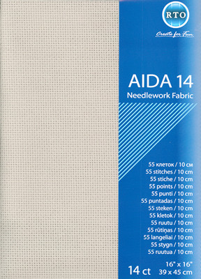 rto-a14-713 Aida 14 count - Szürke 39x45 cm