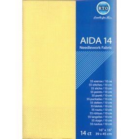 rto-a14-002 Aida 14 count - Yellow 39x45 cm