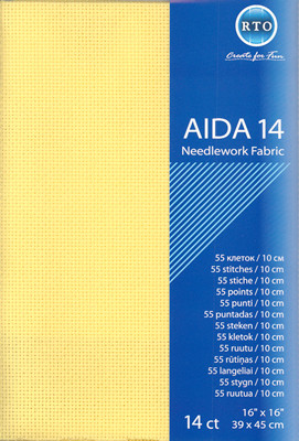 rto-a14-002 Aida 14 count - Sárga 39x45 cm