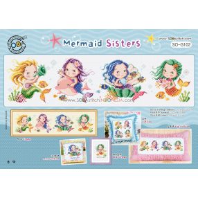 so-g102 Mermaid Sisters - Soda Stitch