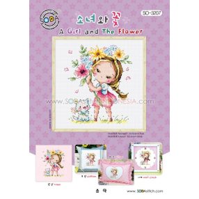 so-3207 A Girl and the Flower - Soda Stitch
