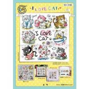 so-3180 I Love Cats - Soda Stitch