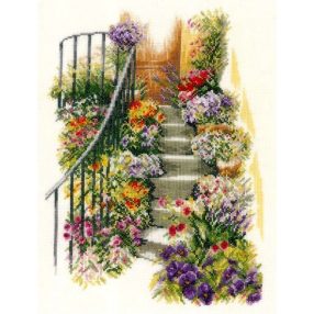 PN-0169680  Flower stairs 27x37 cm