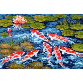 SANK-23 Koi Carps 33x22 cm