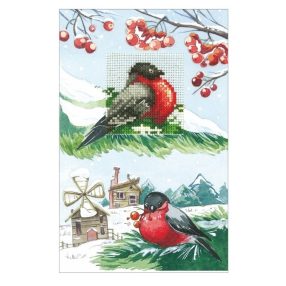 SANO-14 Üdvözlőlap - Vörösbegyek 10x15 cm