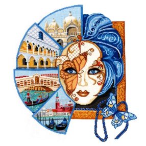 SANV-29 Velencei maszk 42x48 cm