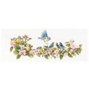 PN-0173176 Blue tits & blossoms 61x26 cm