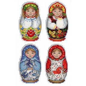 SR337 Russian Dolls. Magnets 9x5 cm