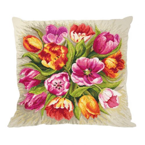 ZU8960-01 Elbűvölő tulipánok - párna 40x40 cm