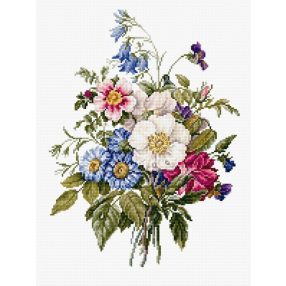 BU4004 Egy csokor nyári virág 21x28,5 cm