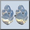 mh-12304 Glass Treasures Flower Petal WHITE Opal