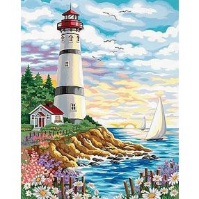 WD095 Lighthouse at Sunrise 38x48 cm