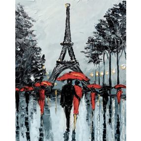 WD156 Paris in Rain 38x48 cm