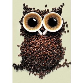 WD242 Coffee Owl 20x30 cm