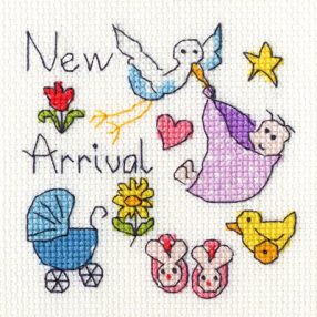 XGC06 New Baby Card 10x10 cm