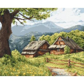 10212 Mountain cottages 49x37 cm