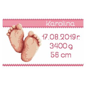 Z8971-01 Babaköszöntő - lány 30x20 cm