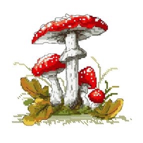 Z10180 Mushrooms toadstools 20x20 cm