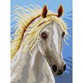 1708J Fehér ló 30x40 cm