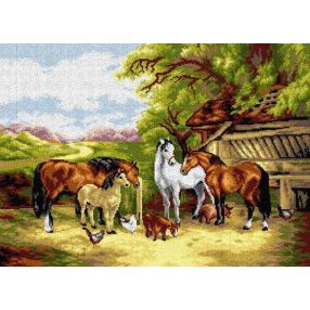 2690R Délután az udvarban 50x70 cm