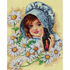 2673M Kislány és madár 40x50 cm