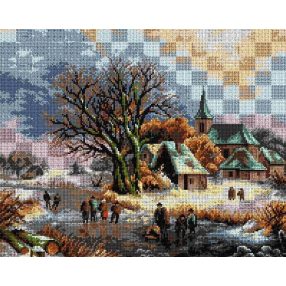 2658M Téli alkonyat 40x50 cm