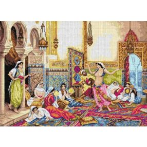 2732R Giulio Rosati - Tánc a háremben 45x70 cm