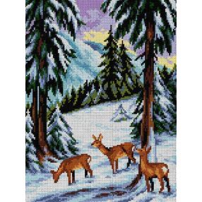 2424J Őzek a hóban 30x40 cm