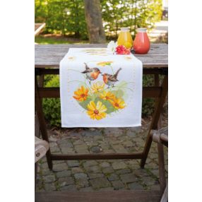 PN-0161964 Robins & flowers 32x84 cm