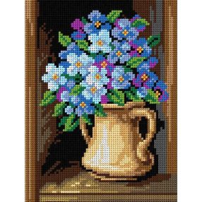 2909F Virágok kancsóban 18x24 cm
