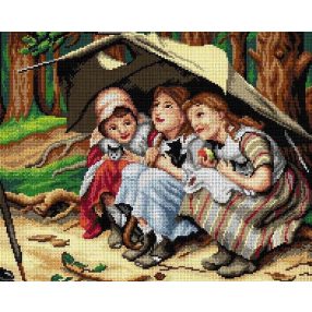 3039M Elbújva az eső elől 40x50 cm