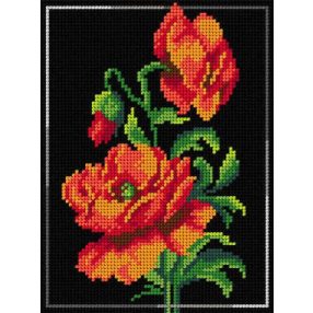 2991F Pipacsok feketén 18x24 cm