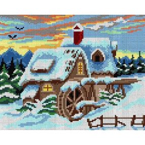 3005H Vízimalom télen 24x30 cm