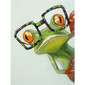 WD2362 Frog with Glasses 15x20 cm