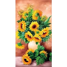 WD2334 Sunflowers in Vase 38x70 cm