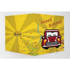 WC0275 Happy Birthday (Retro Car) 10x14 cm