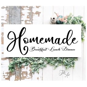 Homemade Breakfast Lunch Dinner 40x20 cm