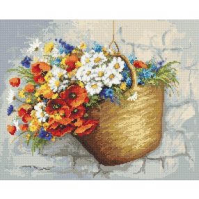 10168 Pipacsok kosárban 45x37 cm