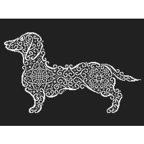 Z8980 Lace dachshund 40x30 cm