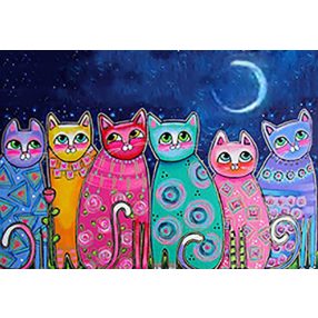 WD2390 Colourful Cats 70x48 cm