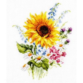 2-49 Bouquet with Sunflower 13x16 cm