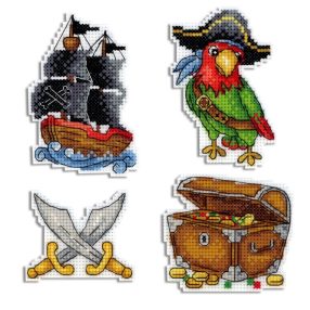 SR451 Pirate Ship. Magnets 6x8 cm