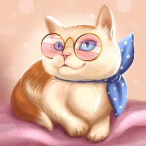 WD2450 Fluffy Kitty 38x38 cm
